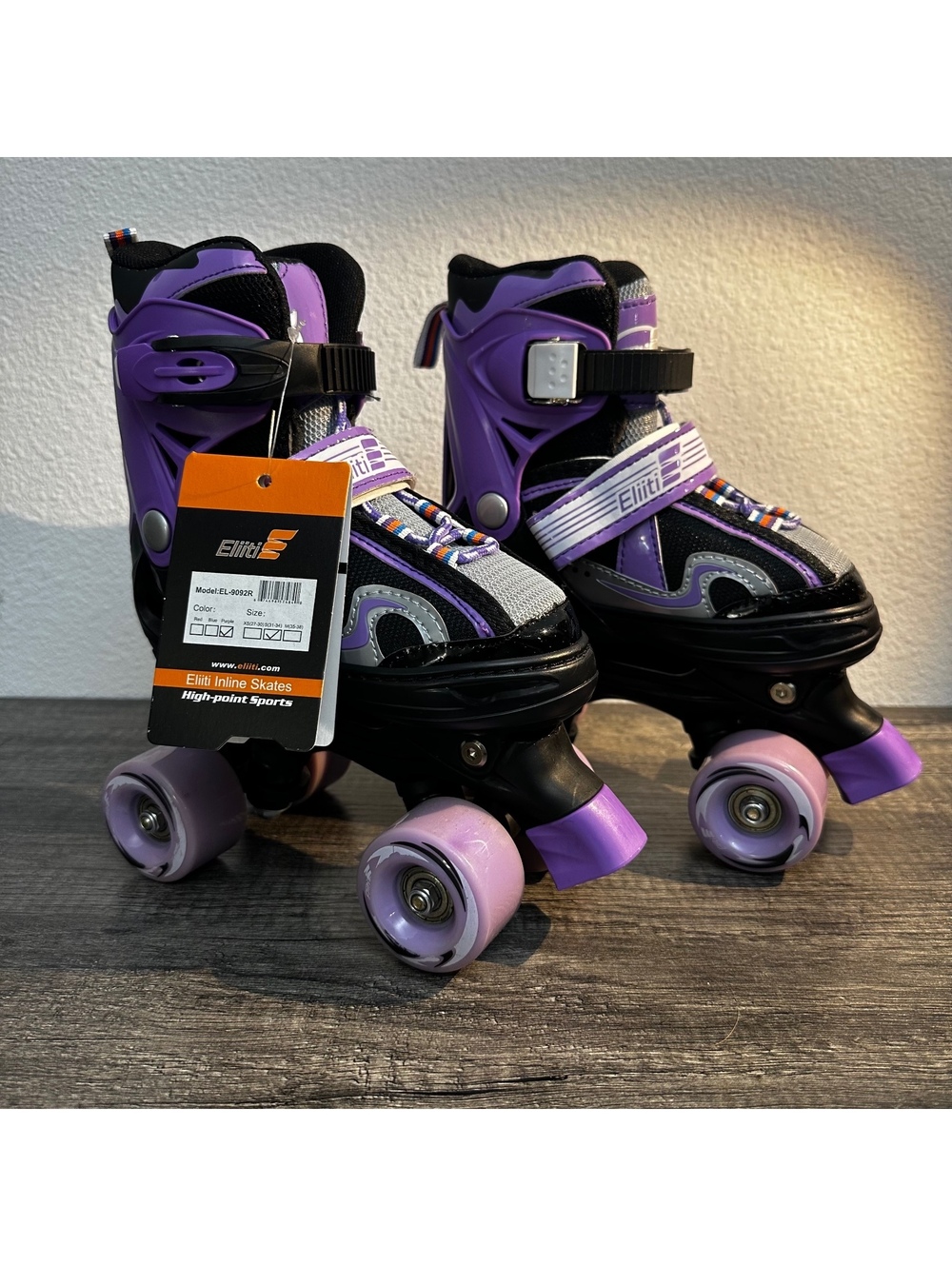 Eliiti Purple Inline Skates Size S (US 13.5 Kids)